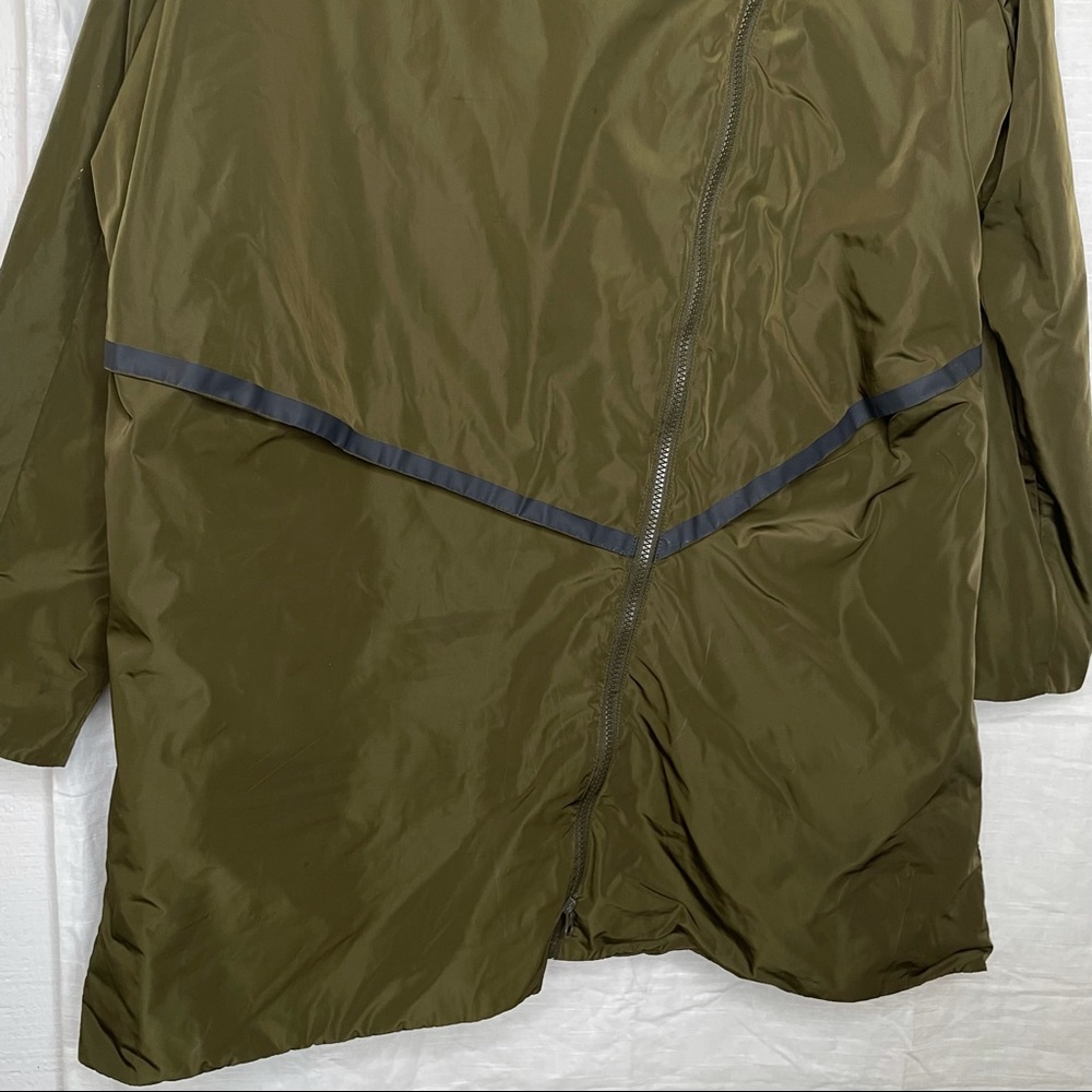 Nike Green Parka Bonded Athletic Trench Jacket Coat Oversized Long Windbreaker - Picture 12 of 16